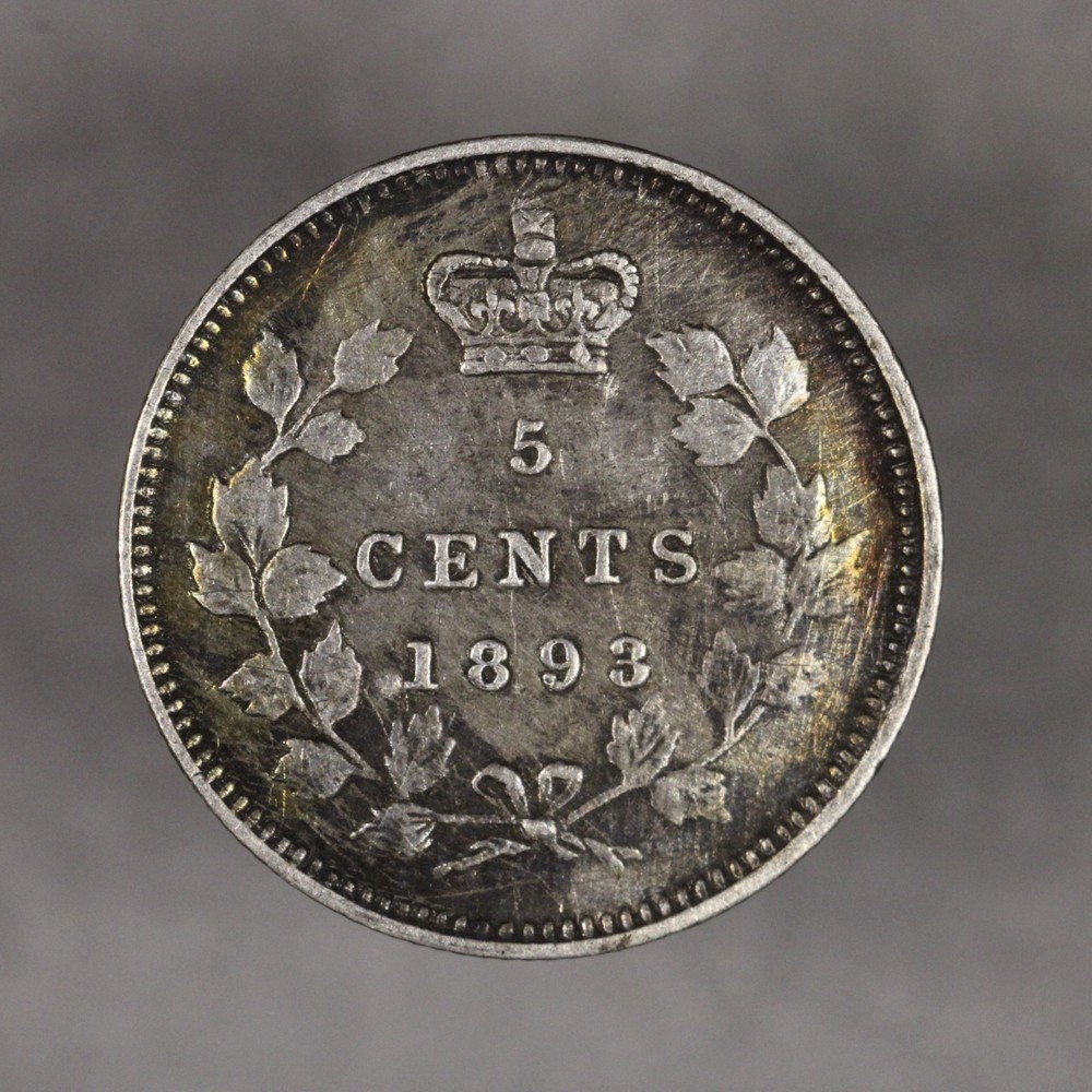 1893 Canada Silver 5 Cents