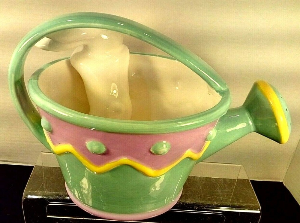 Easter Bunny Planter & Watering Pot Colorful & Cute
