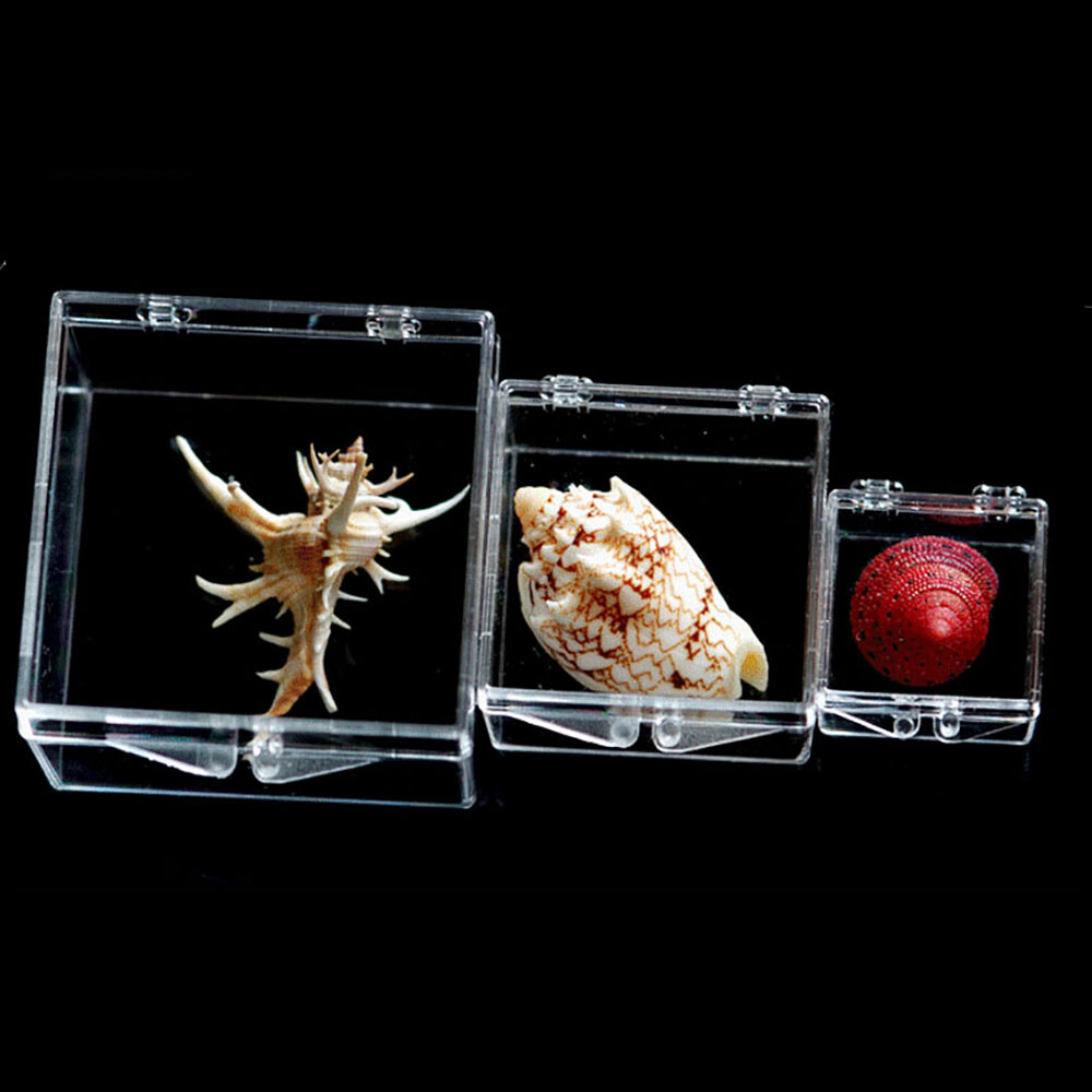 Square Cube Clear PC Small Boxes Storage Compartment Mini Box Plastic PC Box