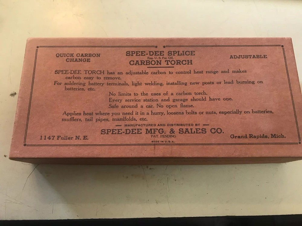 Vintage Spee-Dee Splice 10 Battery Terminals & Adjustable Carbon Torch
