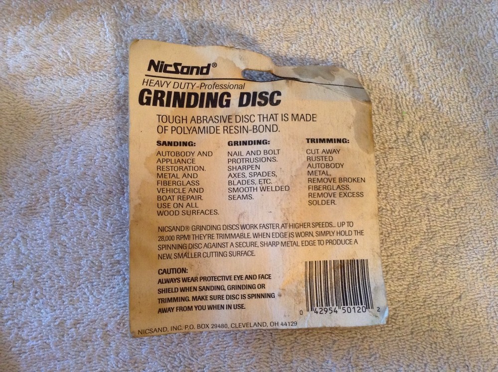 Nicsand grinding disc