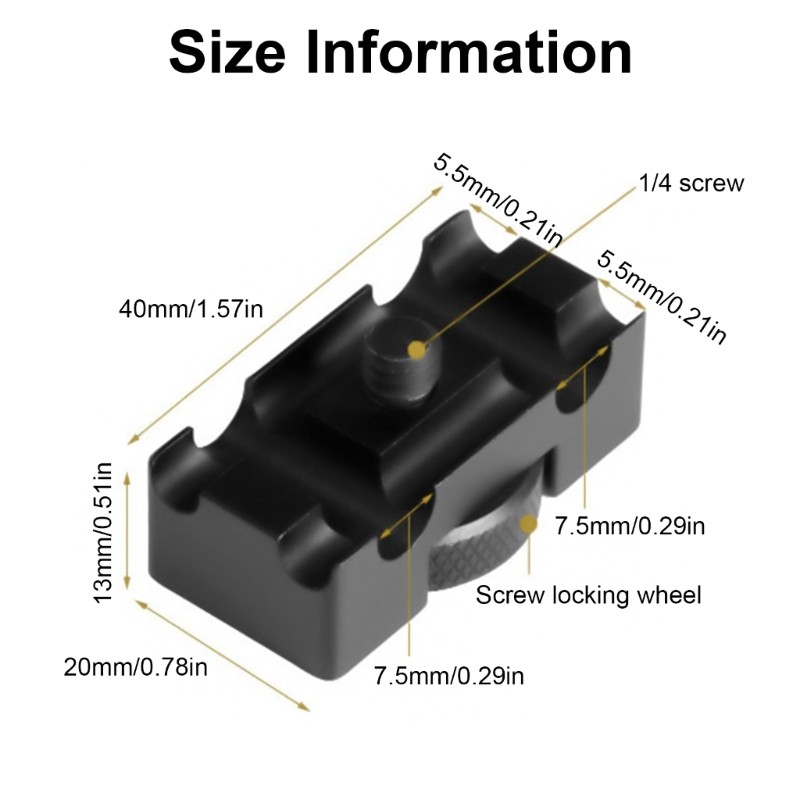 Clamp Mount to Camera Tripod Quick Release Plate Tethering Cable DSLR Digital
