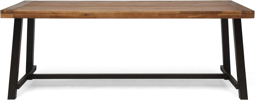 Rustic Beau Teak Outdoor Dining Table for 8 - Perfect for Gatherings!