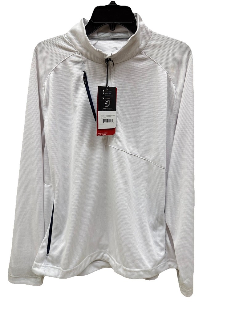 Zero Restriction Men’s XL Quarter Wedge Pull Over White