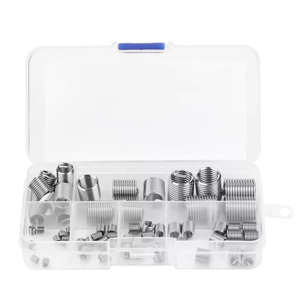 60pcs Stainless steel Spark Plug Rethread Kit Cylinder Head Tap Thread Insert