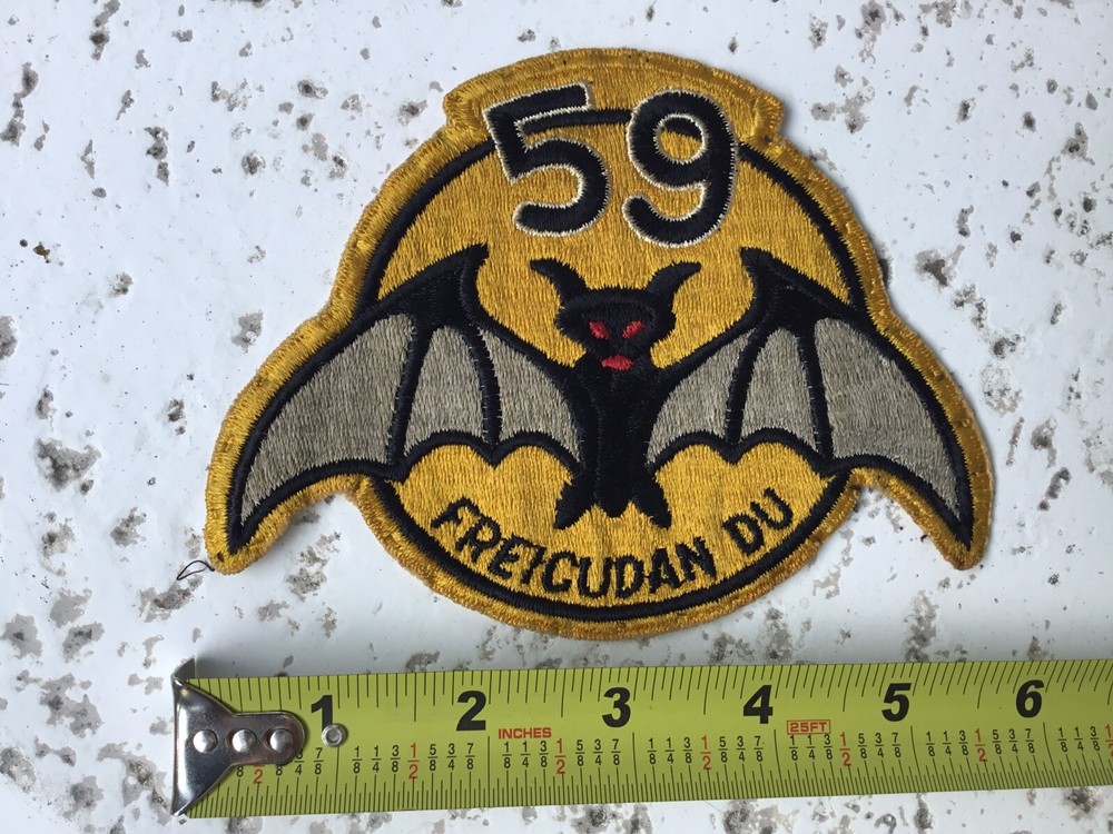ORIGINAL EARLY VIETNAM ERA 59TH FIGHTER SQUADRON FLIGHT JACKET PATCH