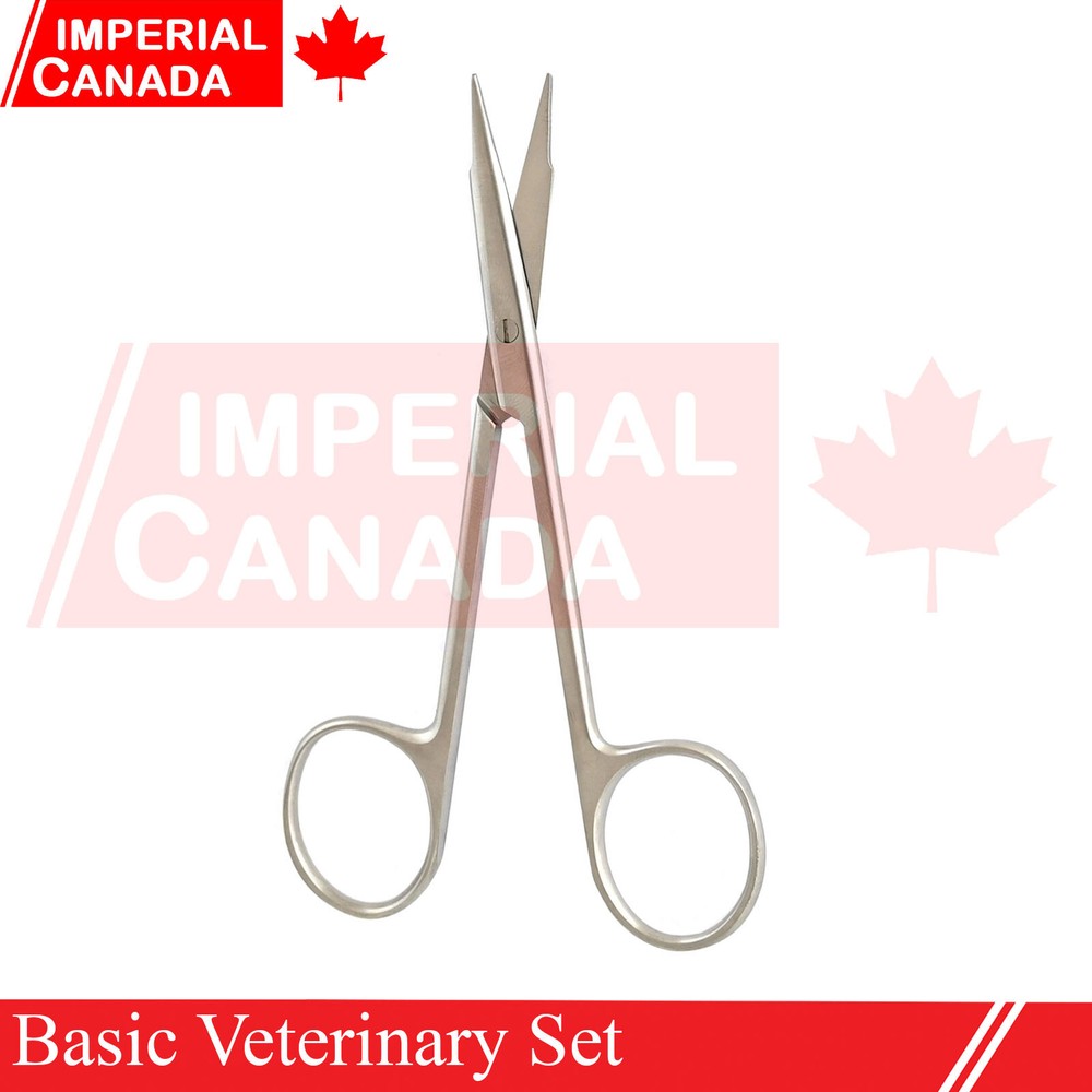 6 Pcs Basic Veterinary Set Instruments Scalpel+Scissors+Needle Holder+Re DS-1968
