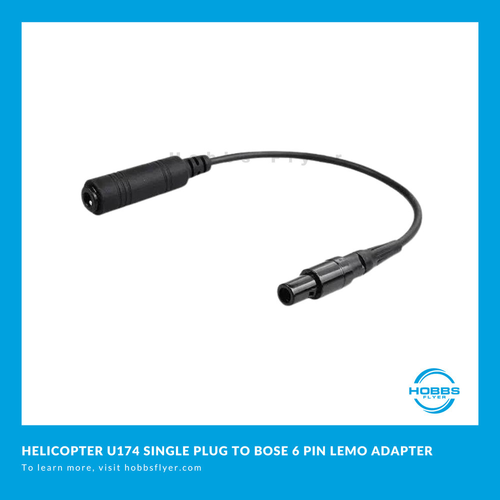 HELICOPTER U174 SINGLE PLUG TO BOSE A20 6 PIN LEMO ADAPTER
