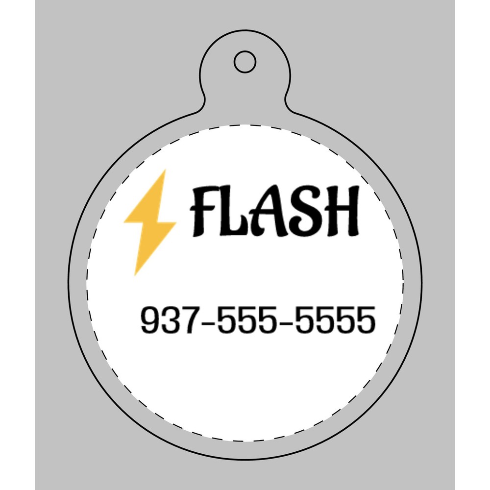 Lightning Bolt Pet Tag | Personalized Dog ID Tag