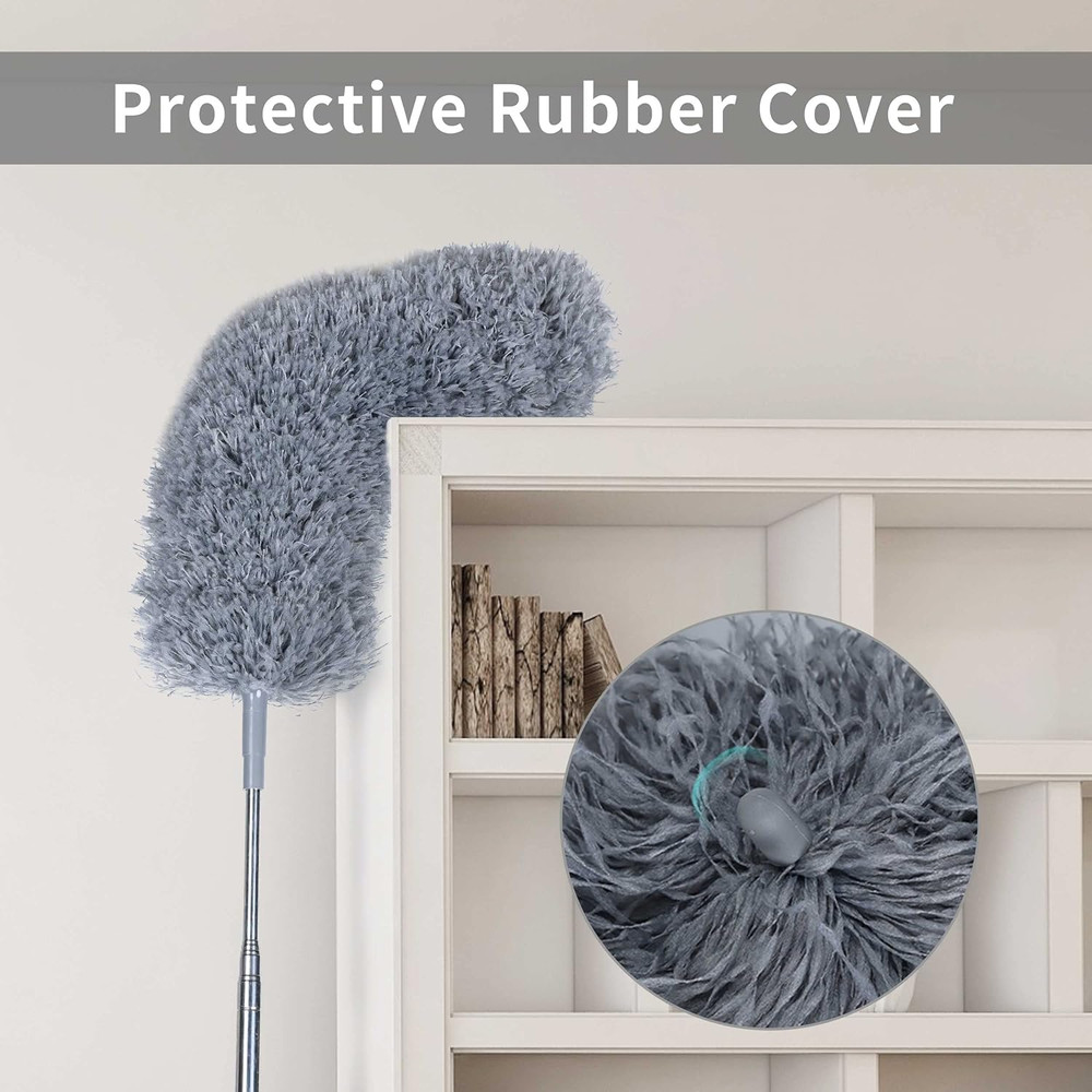 Microfiber Feather Duster with 100 Inches Extension Pole, Dusters for Cleaning H
