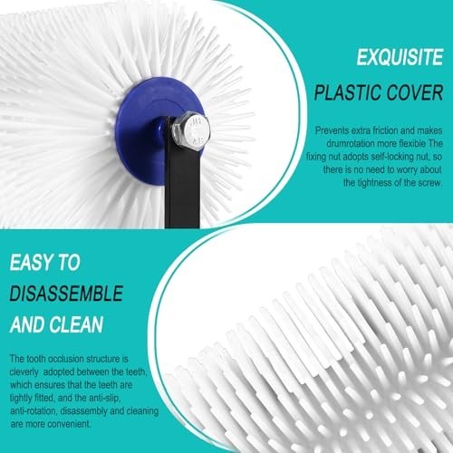 9” Spiked Roller for Self-Leveling Concrete & Epoxy - Adjustable Handle, Bubble