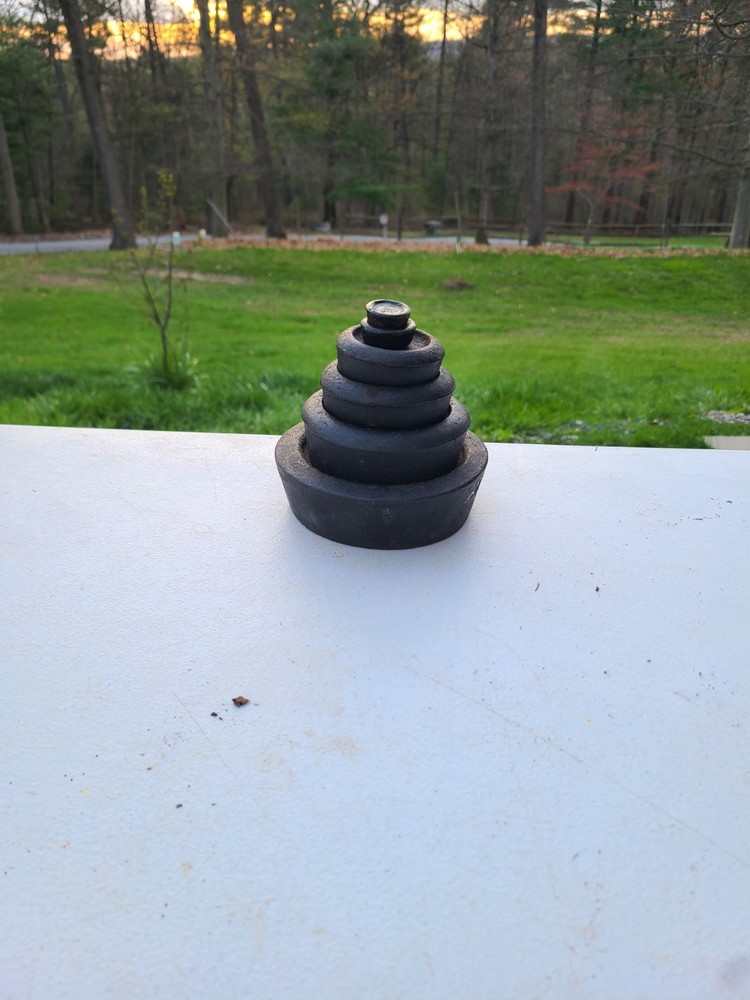 Antique Cast Iron Stackable 6 Piece Weight Set Bakery General store Mercantile