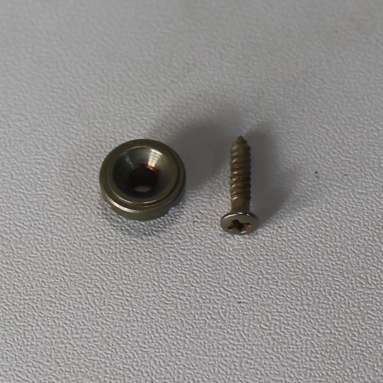 Aged Round String Tree Retainer Guide For 50s Stratocaster V3 - Nickel
