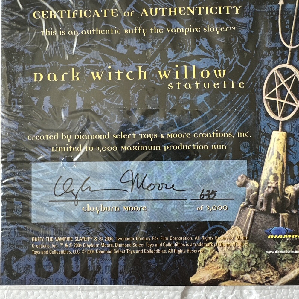 Diamond Select BTVS Dark Witch Willow Statuette With Box #635 /3000 Sealed