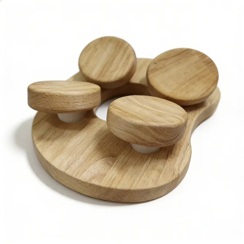 Wooden Sauna Headrest with Rotatable Disc - Sauna Accessory