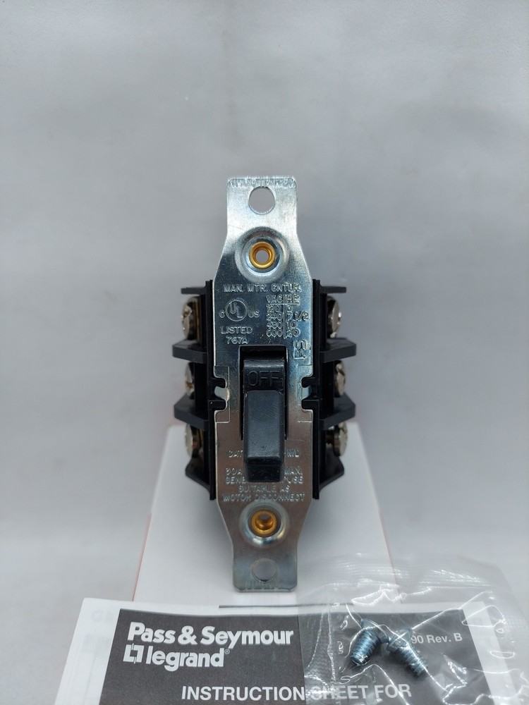 Legrand 7803MD Pass & Seymour Manual Controller Switch, 3-Phase, 3-Pole,