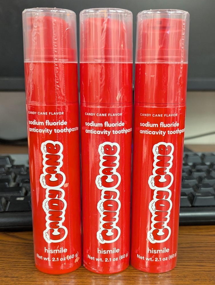 HISMILE CANDY CANE SODIUM FLUORIDE ANTICAVITY TOOTHPASTE 2.1oz *SEE VARIATIONS