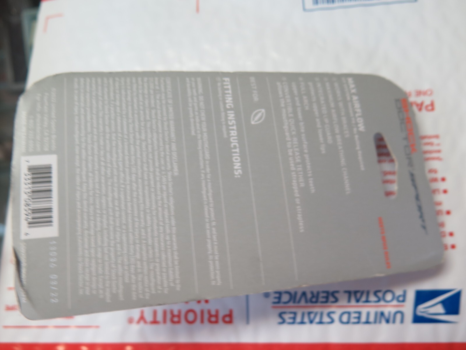 Shock Doctor Sport Max Airflow Mouth guard White Fangs Works w/Braces Lip Guard