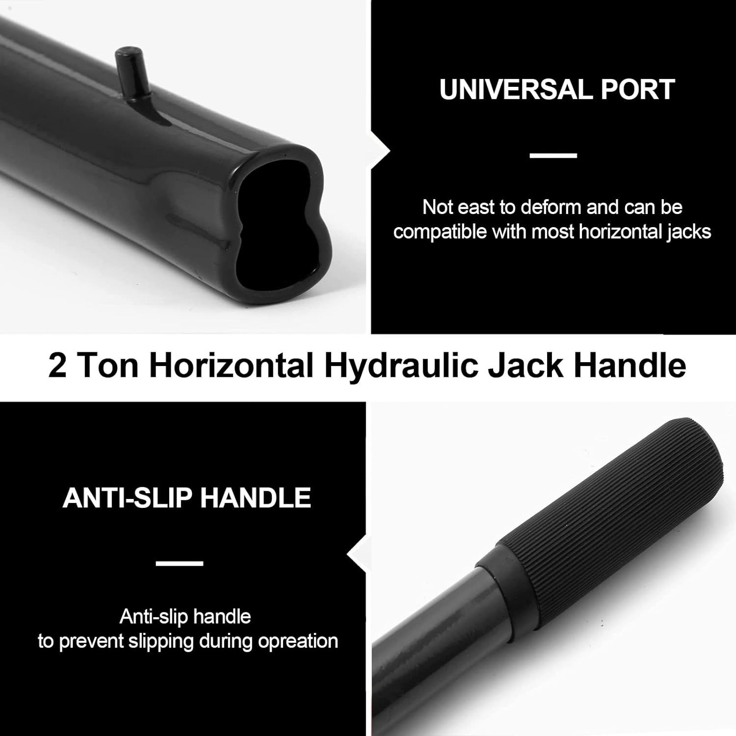 Horizontal Hydraulic Jack Handle 2 Ton Jack Handle Replacement with Rubber Glo