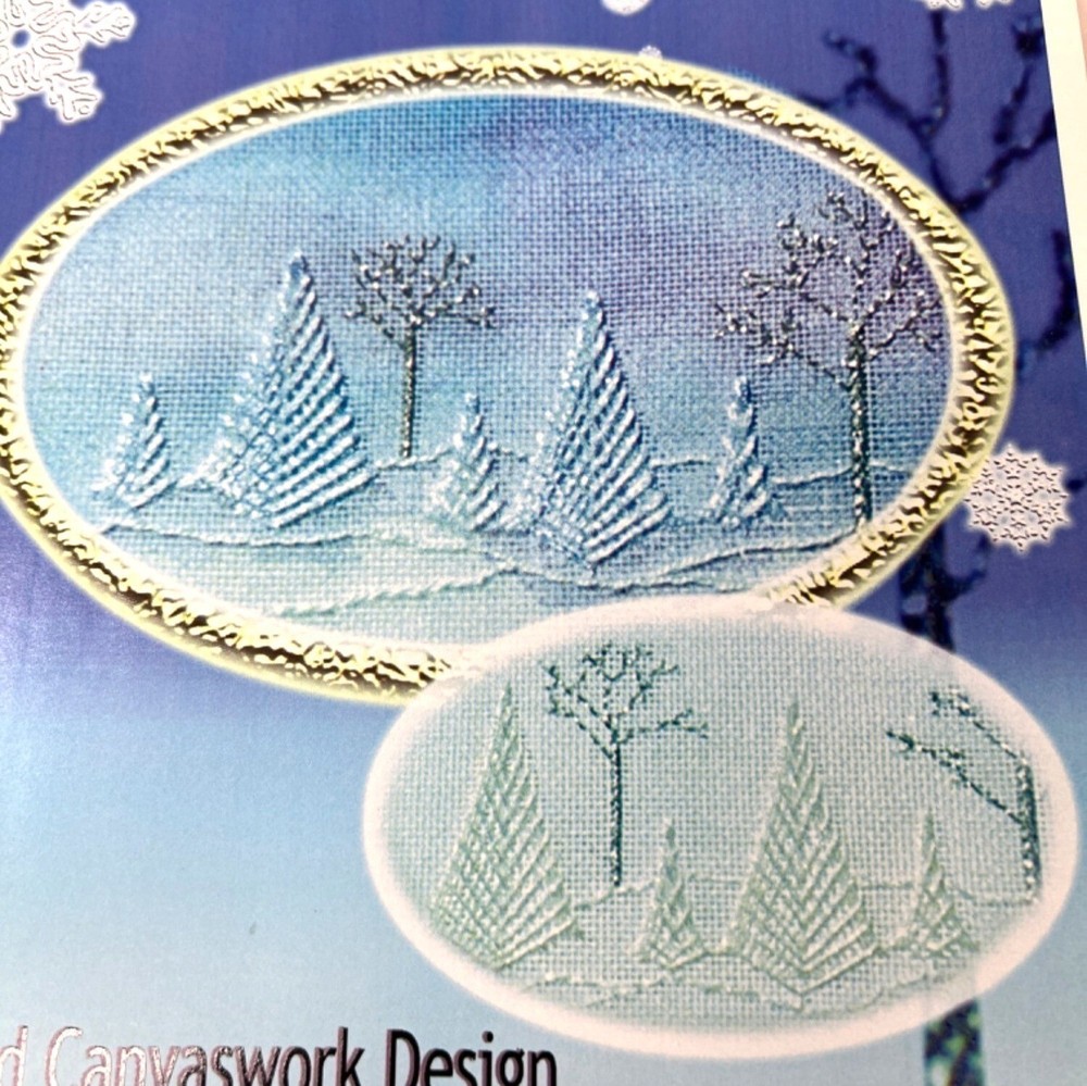 RARE Northern Pine Designs "Winter Dawn" Charted Canvaswork Pattern