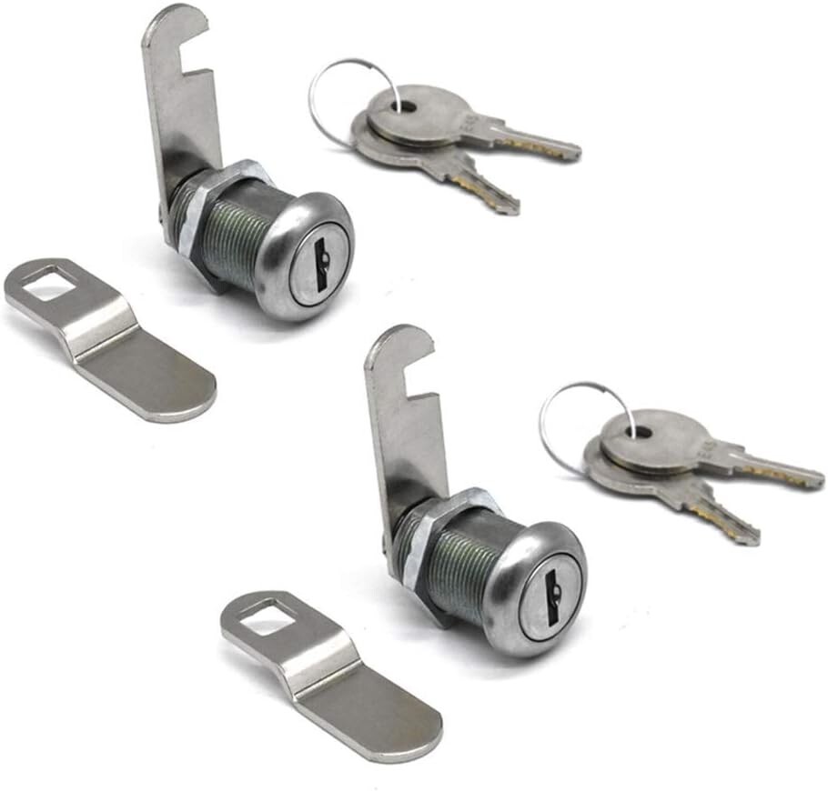 Versatile Stainless Steel Cam Locks 7/8" - Key Lock Replacement Set for Security