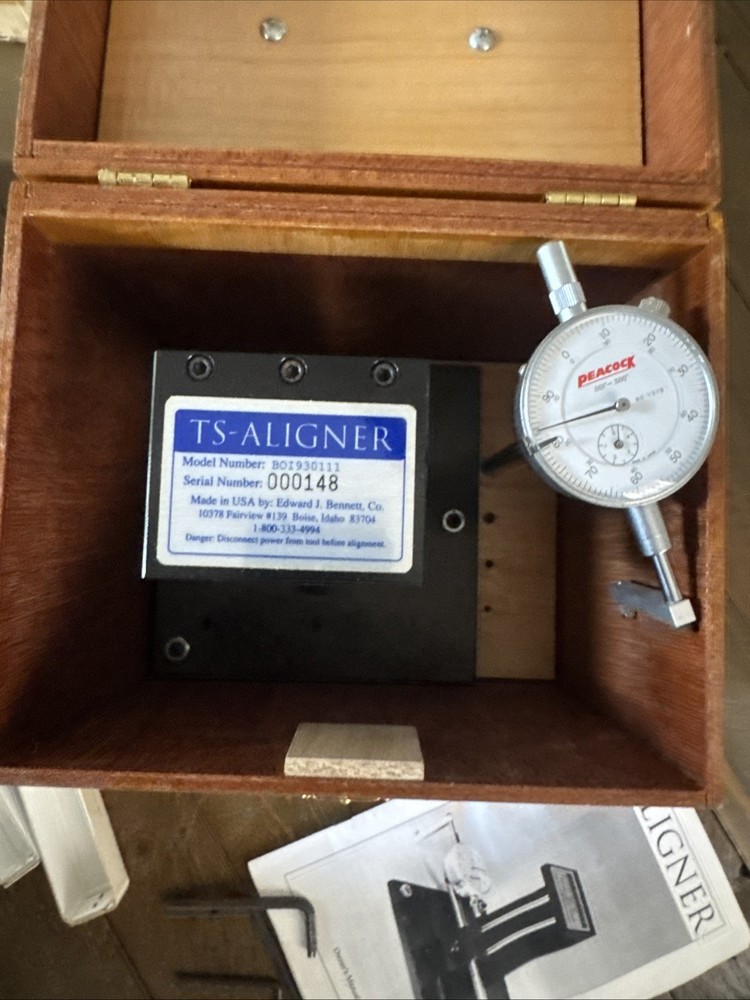 TS-Aligner Tool for Table Saws Model BOI930111, Manuals & Indicator