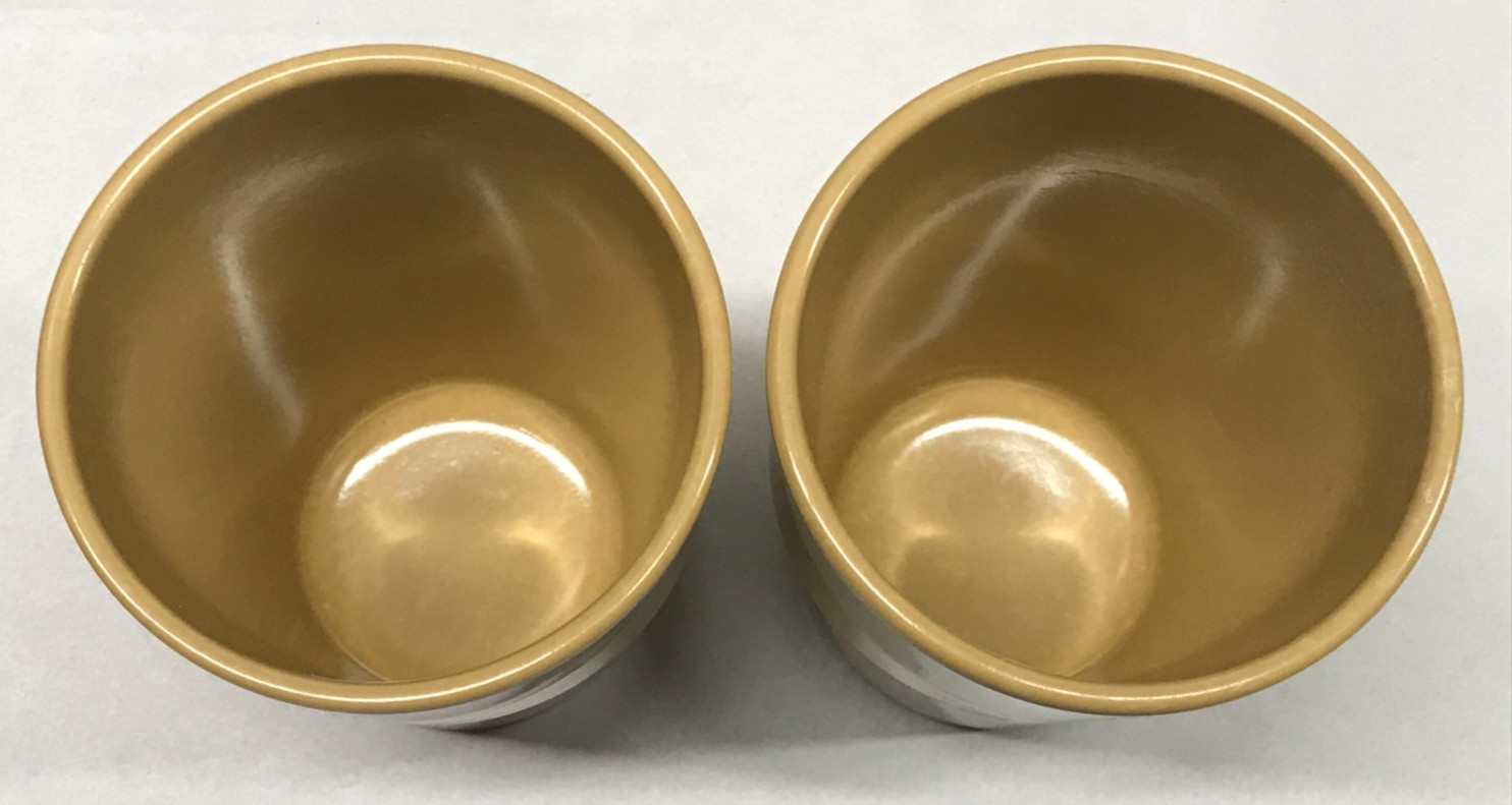 Vintage 10 oz Tan Mess Hall Tumbler USGI Halsey NOS Set of 2 From Original Case