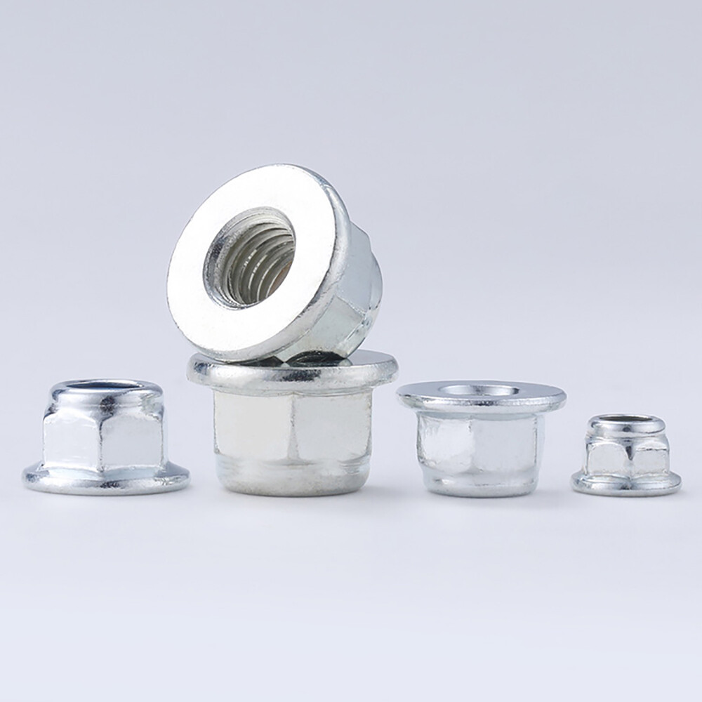 M3-M12 FLANGED NUTS FLANGED HEX NYLON INSERT LOCK NUT NYLOCK NUT A2 STAINLESS