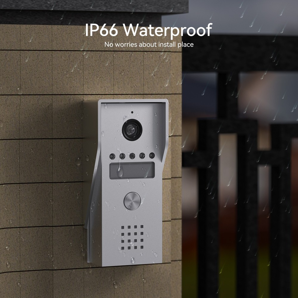 Video Doorbell Intercom Entry System with Night Vision Support Unlock&Intercom