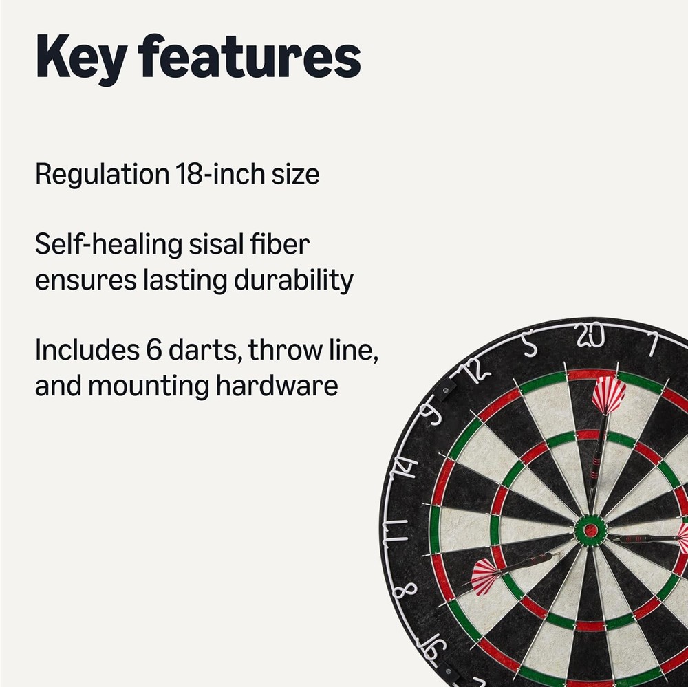 Amazon Basics Dartboard Cabinet Set
