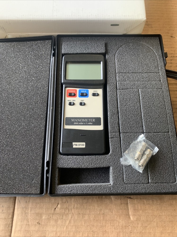 PM-9100 Heavy Duty Digital Manometer 2000 Mbar NEW