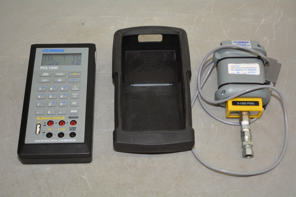 ^ Omega PCL1000 Handheld Multifunction Calibrator W/ Pressure Module Adapter