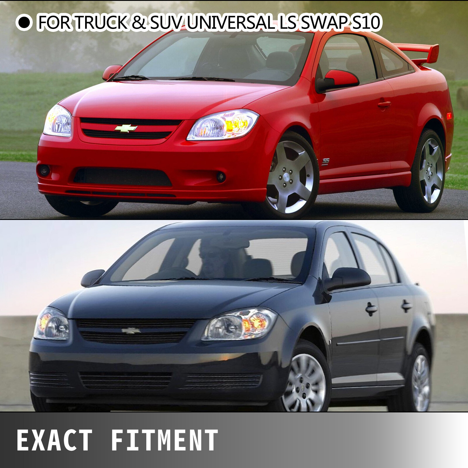 Swap S10 Conversion Headers fit for Chevy LS1 LS2 LS3 LS6 LS9 LS10 Engines 6.0