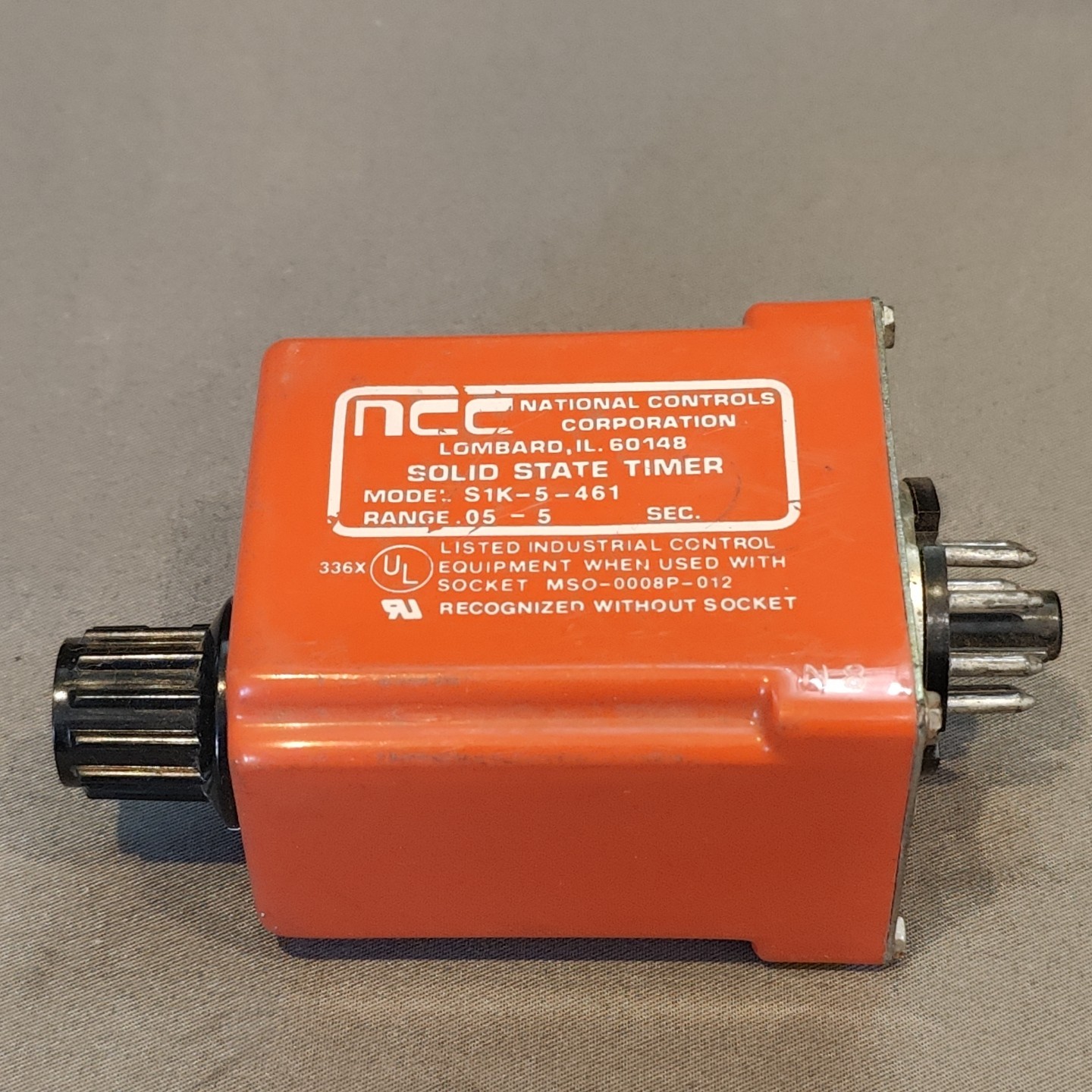 NCC S1K-5-461 Solid State Time Time Delay Relay National Controls