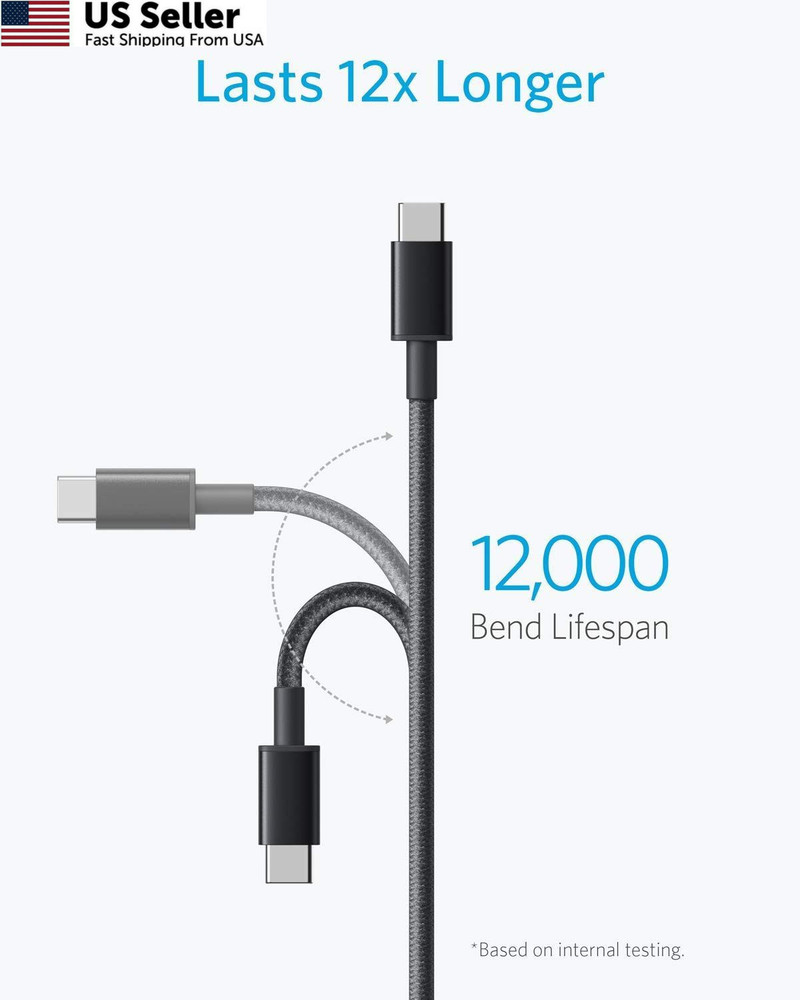 Anker Cable [2 Pack 3ft], USB A to C for iPhone 17 3ft, Black