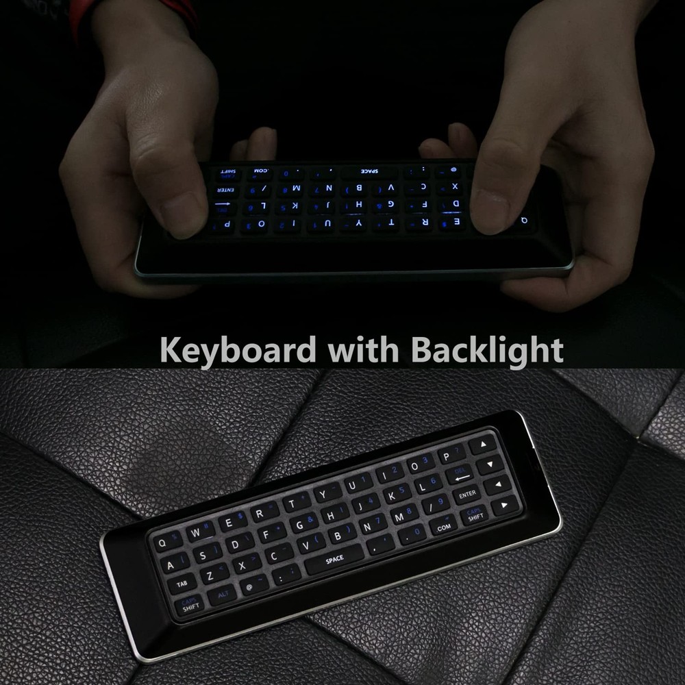 New XRT500 QWERTY Keyboard with Back Light Remote Replacement middle, black