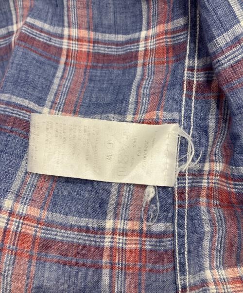 Frank&Eileen Linen check shirt blue