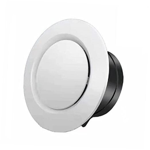 4 inch ABS White Round Soffit Exhaust Vent for 4 Inch Adjustable Air Vent