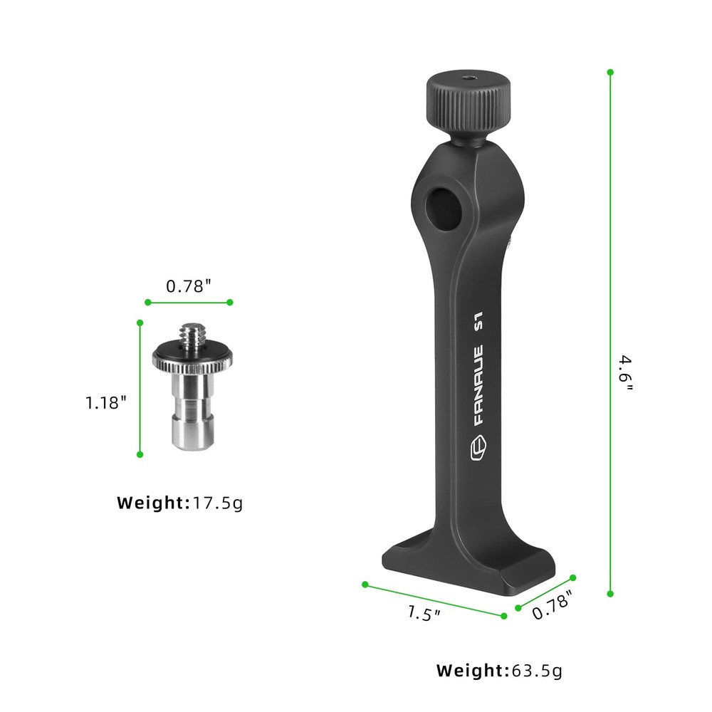 Binocular Tripod Adapter, Mount 1/4 Inch Threading black