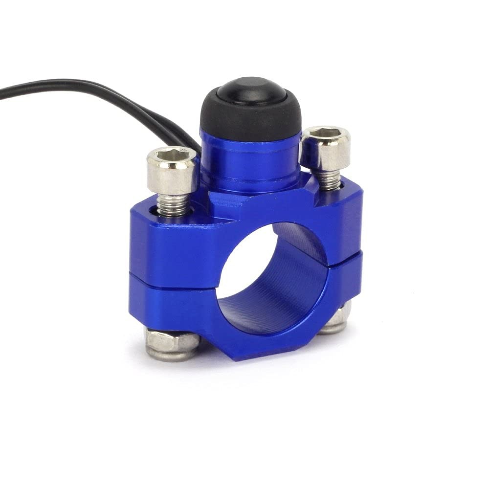 CNC Dirt Bike Engine Stop Start Kill Switch Button CNC with Mounting Backplat...