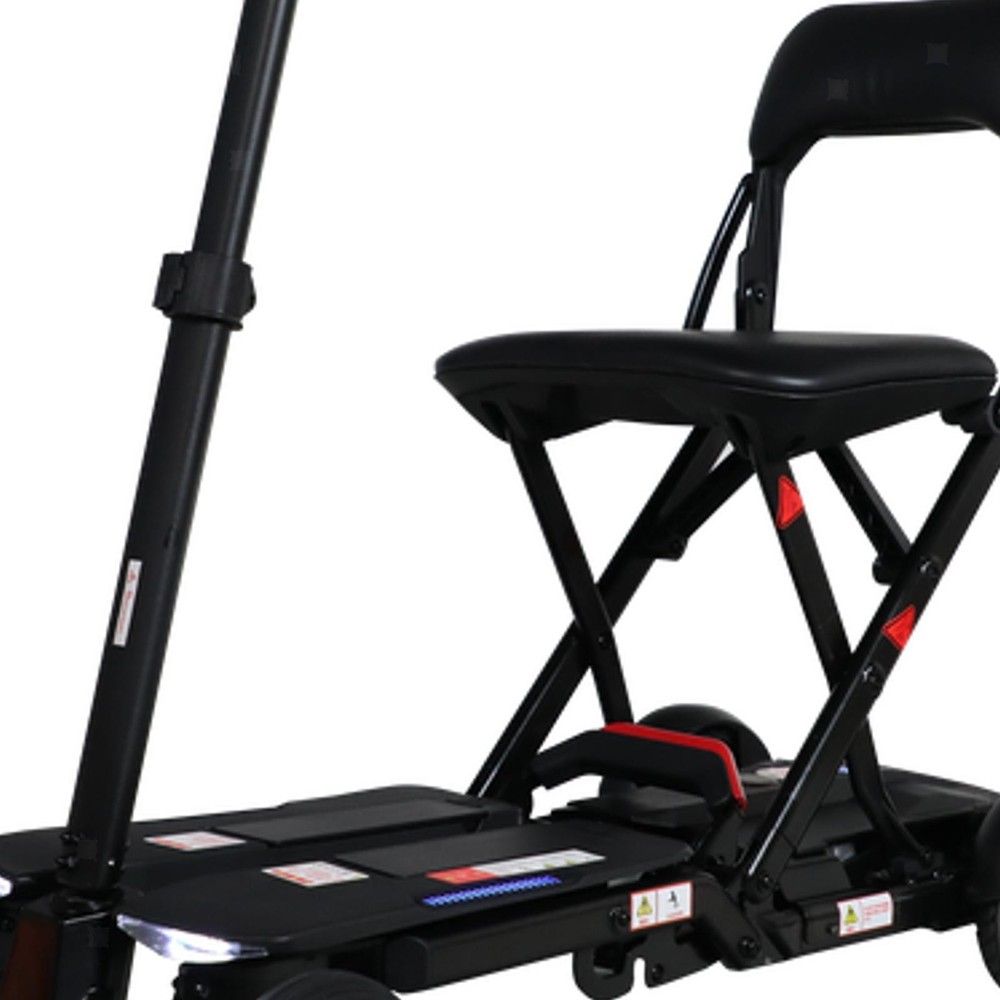 Compact Mobility with Automatic Folding, Airline-Compliant Battery, & LED