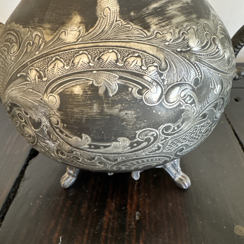 silver plated vintage teapot