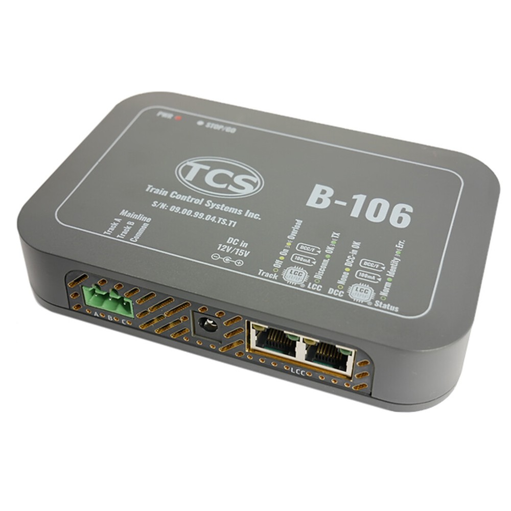 TCS B-106 DCC Auxiliary Booster w/ Layout Command Control (12V)