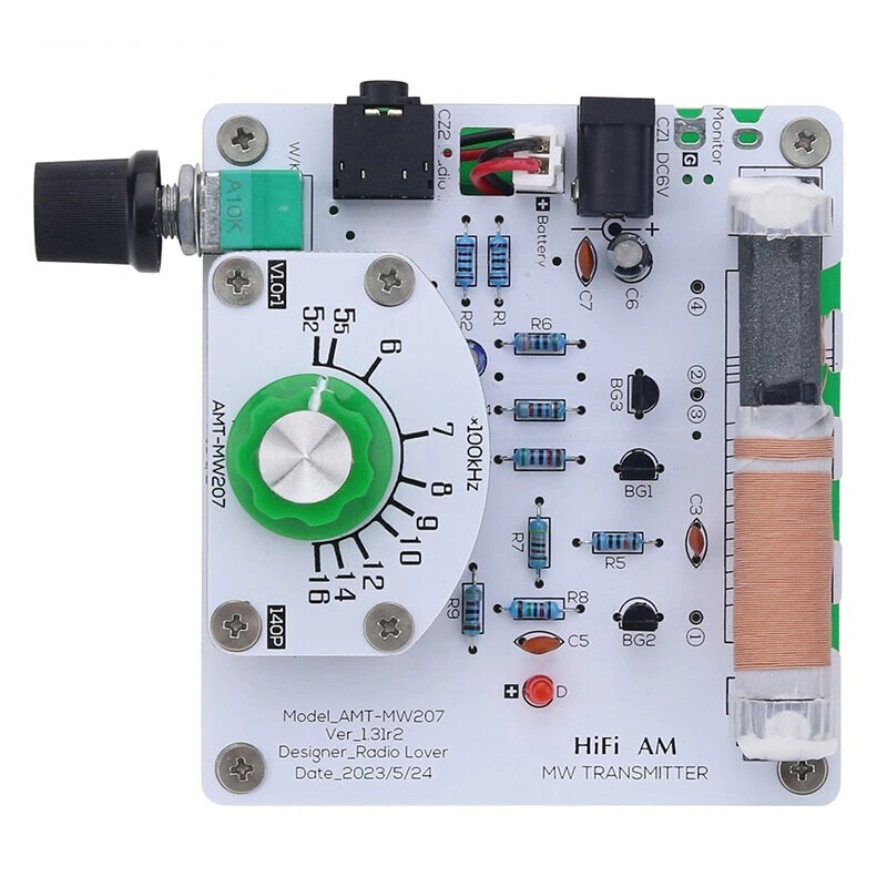 AMTMW207 AM Radio Transmitter DIY Kit 525-1605kHz High Fidelity 6V