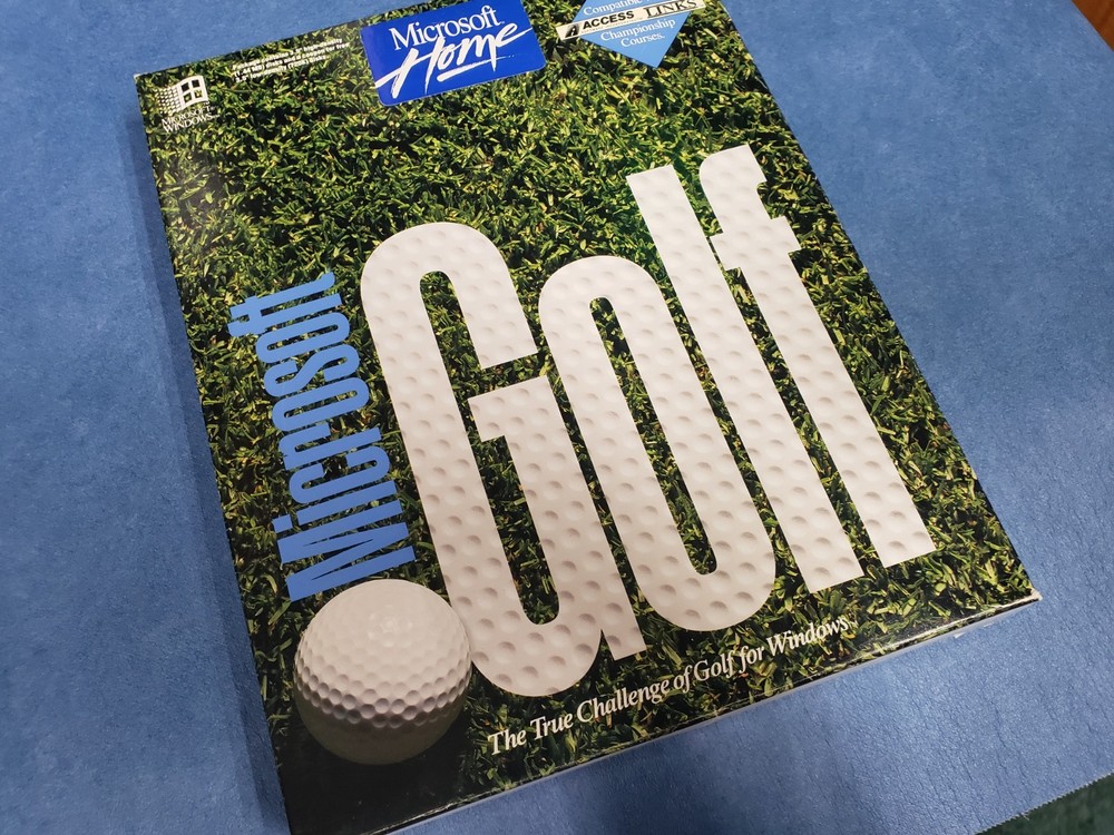 Microsoft Golf 3.5" Floppy Disks for Windows with box and papers