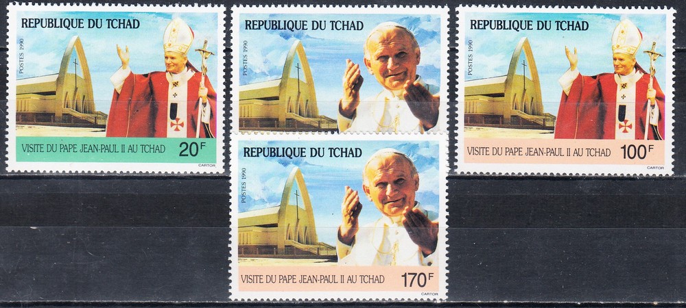 W CHAD 0585-588 POPE JOHN PAUL II VISIT