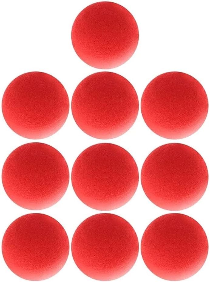 Jowxsx 10Pcs Red Sponge Balls Soft Magic Tool 2.5 cm,