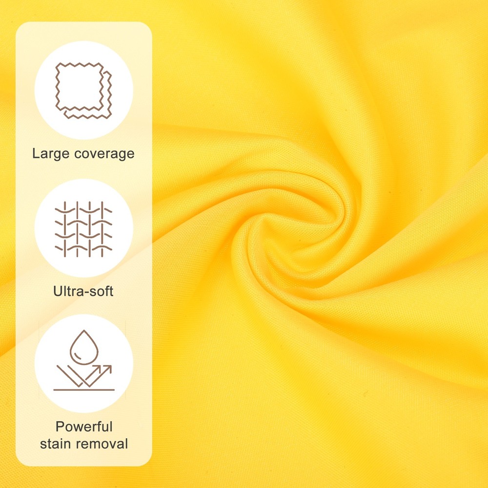 2 Pcs 16" x 16" Microfiber Record Cleaning Cloth Yellow