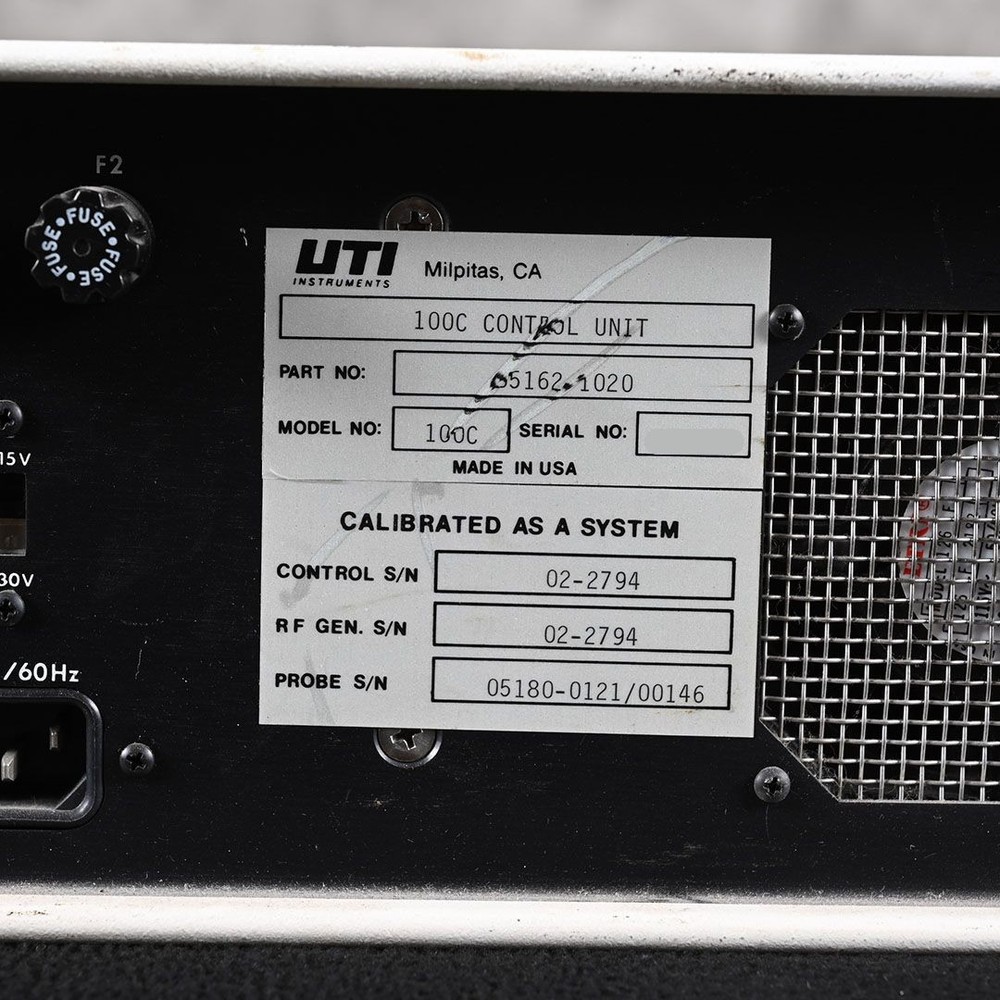 UTI INSTRUMENTS PRECISION GAS ANALYZER MODEL 100C P/N 5162 1020