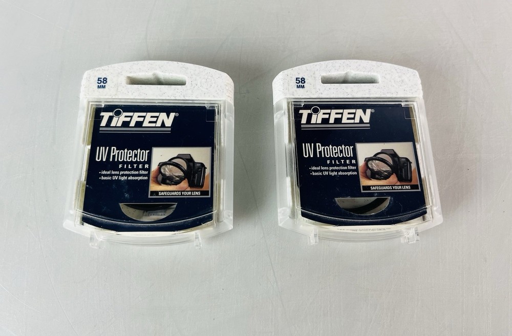 2x Tiffen 58mm UV Protector Filter
